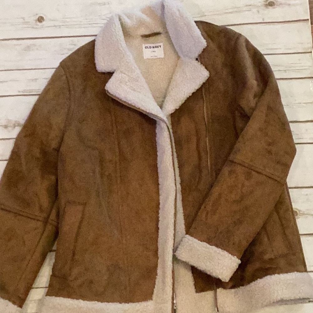 Old Navy Brown Sherpa-Lined Jacket